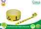Logotipo personalizado impresso esparadrapo amarelo da fita de advertência do PE para o cuidado fornecedor